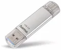 Produktbild: Hama 64GB USB-Speicherstick mit USB 3.0&USB 3.1-Type-C (2-in-1 USB-Stick, z.B. für Android Handy, Tablet, Computer, Notebook, MacBook, OTG, 40MB/s) USB-Typ-C Handy-Stick, Doppel Memory-Stick Silber