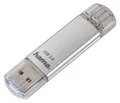 Produktbild: Hama 124163 C-Laeta USB Type-A / USB Type-C Stick 64 GB  Silber