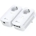 Produktbild: TP-Link TL-PA8033P KIT AV1300 Gigabit Passthrough Powerline Starter Netzwerk-Produkte Weiss - Weiß