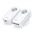 Produktbild: TP-LINK AV1300-Gigabit-Powerline-Adapter KIT mit Steckdose, 1300 Mbit/s, IEEE 1901, IEEE 802.3, IEEE 802.3ab, IEEE 802.3u, Type E/F, Gigabit Ethernet, 10,100,1000 Mbit/s, HomePlug AV2
