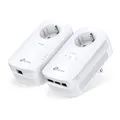 Produktbild: TP-Link AV1300 Powerline Kit Adapter weiß mit Steckdose 3 Gigabit-LAN-Ports