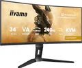 Produktbild: iiyama G-MASTER Gold Phoenix GCB3486WQSCP-B1 Curved 1500R 86.4cm 34“ VA LED Gaming Monitor UWQHD HDMI DP USB3.2 USB-C Dock 95W RJ45 LAN 0.4ms 240Hz KVM HDR400 FreeSync Premium PIP/PBP Höhenverstellung