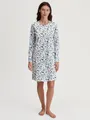 Produktbild: CALIDA Nachthemd Flower Nights Allover-Print, Pure Cotton, Langarm, atmungsaktiv, weich