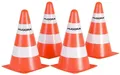 Produktbild: HUDORA Pylonen, 4 Stück - Leitkegel, Verkehrshütchen, Warnkegel, Fußballhütchen