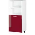 Produktbild: Vicco Herdumbauschrank R-Line Herdschrank Bordeaux Hochglanz/Weiß 60 cm