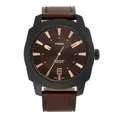 Produktbild: Fossil Machine uhr für Herren, Quarzwerk mit Edelstahl- oder Lederarmband, Braun und Schwarz, 49MM