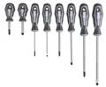 Produktbild: kwb AFGREE-150 Schraubendreher Set, mit magnetischer Spitze, extra gehärtet, inkl 2 Komponenten Griff und Aufhänge Loch, Schraubenzieher Satz aus mattiertem CV Stahl, 8 teilig
