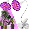 Produktbild: Retoo LED Pflanzenlampe 20W 200 LED, Pflanzenlicht für Zimmerpflanzen E27 Grow Light mit Clip, Vollspektrum Rot 630–660 nm & Blau 430–460 nm, IP44, für Zimmerpflanzen, Bonsai, Gemüse