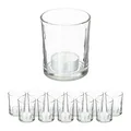 Produktbild: Relaxdays Teelichtgläser, 12er Set, Teelichthalter aus Glas, Schlichte Votivgläser, H x D: 8,5 x 7 cm, Deko, transparent