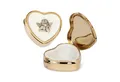 Produktbild: NKlaus Räucherstövchen Herz Metall Etui gold Deckel Emaille Engel - Motiv, Handarbeit