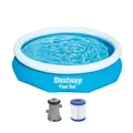 Produktbild: Bestway Fast Set Aufstellpool-Set mit Filterpumpe Ø 305 x 66 cm, blau, rund