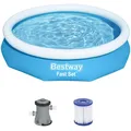 Produktbild: Bestway Fast Set Aufstellpool-Set, Ø 305cm x 66cm, Schwimmbad, blau