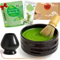 Produktbild: Matcha Set mit BIO Matcha Tee Pulver | Teeschale, Matchabesen & Halter | Tetsu