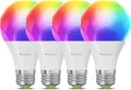 Produktbild: Nanoleaf Matter Essentials WLAN Glühbirnen E27, 4 smarte RGBW LED Lampen - 16 Mio. Farben, individuelle Zeitpläne, App- & Sprachsteuerung (kompatibel mit Alexa, Apple & Google Home), Deko & Gaming