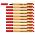 Produktbild: STABILO - Umweltfreundlicher Filzschreiber - GREENpoint - 10er Pack - rot