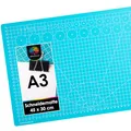 Produktbild: OfficeTree Schneidematte A3 - Blau - mit beidseitigen Rastern und Markierungen - Bastelunterlage 45x30 als Nähen Zubehör - Auch als Schneideunterlage und Malunterlage