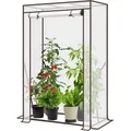 Produktbild: Tomatenhaus Stabil Gewächshaus Klein Foliengewächshaus Platzsparend Tomatengewächshaus Folie Garten Balkon 100 x 50 x 150 cm, Weiß - Sekey