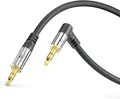 Produktbild: 1m 3,5mm Klinkenkabel AUX HiFi Audio Klinke Kabel 1x 90° Stecker PC Handy PKW