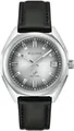 Produktbild: Bulova Herren Armbanduhr Jet Star mit schwarzem Lederarmband, Gehäusedurchmesser: 40 mm, 96B414