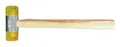 Produktbild: fortis Gummihammer, Kunststoffhammer gelb 22 mm Größe 1