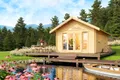 Produktbild: Gartenhaus Blockhaus  Satteldach 40 mm Caroline 2.2 mit Schlafboden Lasita