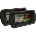 Produktbild: Brot- und Kuchenbackform 2er Set, Kastenform, Abmessungen 28 x 15 cm, Antihaft - Grau