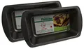Produktbild: 2er Set Brot- und Kuchenbackform hochwertige Kastenform Abmessungen 28 cm x 15 cm Flachboden Antihaftbeschichtung anthrazit rechteckig Brotbackform leicht zu reinigen