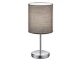 Produktbild: Reality Leuchten Tischleuchte Jerry R50491011, Metall Nickel matt, Stoffschirm Grau, exkl. 1x E14