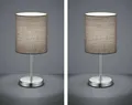 Produktbild: Tischleuchte Nachttischtleuchte Lampe Tischlampe Bett Nachttischlampe 2er SET GR