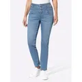 Produktbild: Bequeme Jeans CASUAL LOOKS, Damen, Gr. 23, Kurzgrößen, blau (blau, bleached), 95% Baumwolle, 3% Polyester, 2% Elasthan, unifarben, lang, Jeans