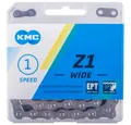 Produktbild: KMC Fahrradkette KMC Z1 Wide EPT 1s Kette 1/2 x 1/8 Zoll silber - langlebige Singlespee