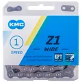 Produktbild: KMC Z1 Wide EPT 1s Kette 1/2 x 1/8 Zoll silber - langlebige Singlespeed-Kette