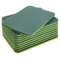 Produktbild: Melan-Store Yate Set 10 doppelte Schaumstoff Sitzkissen DIN A4 Kinder Sitzunterlage WASSERDICHT 307x220mm (Hellgrün/Dunkelgrün)