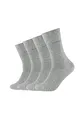 Produktbild: Camano Unisex Socken für Damen und Herren Businesssocken Komfortbund Bequem Langlebig Baumwolle Soft mit verstärktem Fersen- und Zehenbereich 4er Pack 39/42 grey
