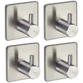 Produktbild: 4 Stk. selbstklebende Handtuchhaken PANDORA, Max. 8 Kg, ohne Bohren, Edelstahl rostfrei, für Küche & Bad Bademantelhaken Haken Wandhaken Handtuchhalter Kleiderhaken von SO-TECH®