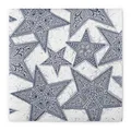 Produktbild: Serviette Gitte in Silber-Blau aus Linclass® Airlaid 40x40cm,50 Stück Weihnacht