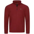 Produktbild: Höhenhorn Fleecepullover Skyja Herren Fleece Pullover für Männer Sweatshirt 1/4 Zip Microfleece rot S