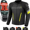 Produktbild: SHIMA Solid 2.0 Motorrad Jacke Herren Protektoren AirForce Rückenprotektor Motorradjacke Sommer Schutzjacken Textiljacke Wasserdicht Protektorenjacke Sommerjacke Stadt (Männer, Fluo, Regular, L)