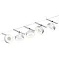 Produktbild: Paulmann LED Seilsystem CORDUO CIRCLE, Basisset, 230V / sek. 12V DC, 5x 5W 3000K, inkl. 60VA Trafo, 2x 5 Meter, Chrom matt / Chrom PAUL-94475