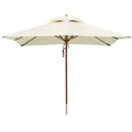 Produktbild: anndora® Sonnenschirm 3 x 3 m eckig Natural Gartenschirm Marktschirm Winddach