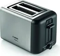 Produktbild: Bosch TAT3P420DE Kompakt Toaster, 2 Scheiben, 970W, DesignLine, Auftau- und Aufwärmfunktion, Gleichmäßiges Röstbild, Edelstahl