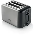 Produktbild: Bosch TAT3P420DE Toaster Kompakt DesignLine Edelstahl / schwarz