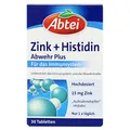 Produktbild: Abtei Zink + Histidin Abwehr Plus - hochdosiert - Nahrungsergänzung für das Immunsystem - mit Histidin - 1 x 30 Tabletten