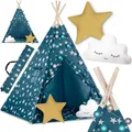 Produktbild: Tipi-Zelt für Kinder mit Nukido-Lichtern - blau