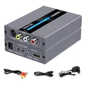 Produktbild: EASYCEL RCA S-Video auf HDMI Konverter, RCA Composite CVBS AV oder S-Video + R/L Audio Eingang zu HDMI Ausgang Upscale Konverter, Unterstützt 720P / 1080P Ausgangsschalter für N64, PS2, Wii, DVD