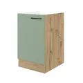 Produktbild: Spülenschrank Küche Cara 50 cm Schilfgrün matt-Artisan Eiche