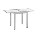 Produktbild: MERXX Ausziehtisch, BxHxT: 65 x 75 x 65 cm, Tischplatte: Sicherheitsglas - silberfarben