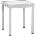 Produktbild: Merxx Balkontisch ausziehbar 65/130 x 65 cm - Aluminiumgestell Silber mit matter Glasplatte