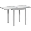 Produktbild: Balkontisch 65/130 cm x 65 cm Ausziehbar Silber-Matt
