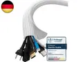 Produktbild: shinfly 13mm-3m Kabelschlauch Selbstschließend Weiß, Kabelmanagement, Flexibler 
